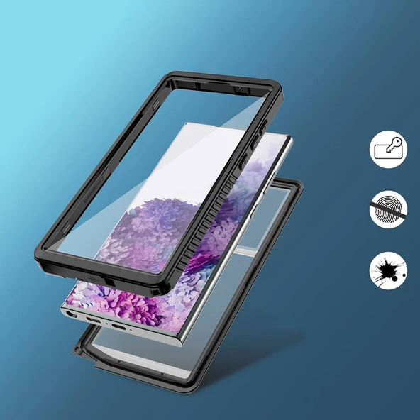 Samsung Galaxy S23 Ultra Kılıf Toz Kir Su Geçirmez Kapak - 7