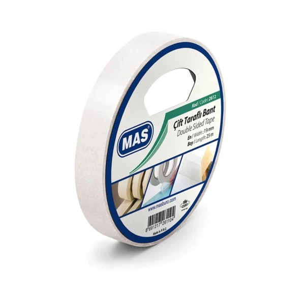 Mas 2612 Çift Taraflı Bant 19 Mm x 25 M - 1