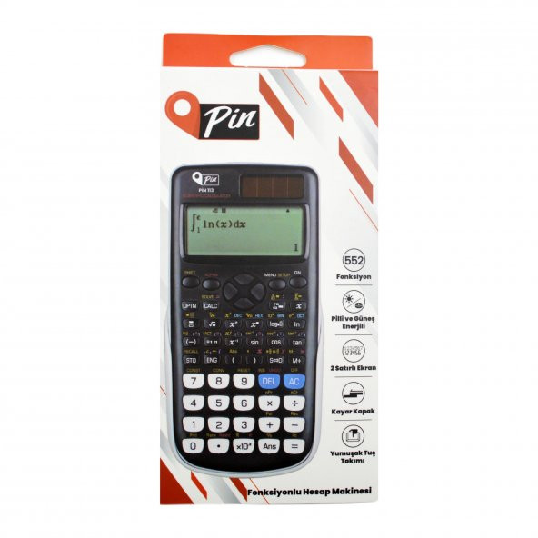 Pin 113 Siyah 552 Bilimsel Fonksiyonlu Hesap Makinesi - Resim 4