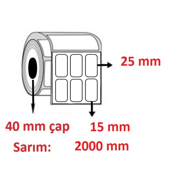 25x15 3lü ECO TERMAL ETİKET ( 2000 li )
