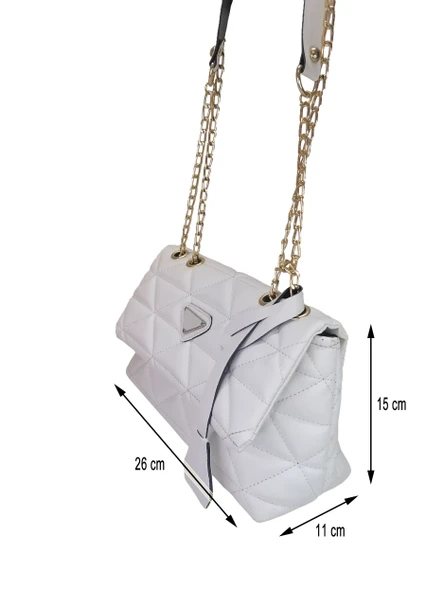 Liva 2320 Kapitoneli Kadın Omuz Çantası Çapraz Çanta - Resim 6