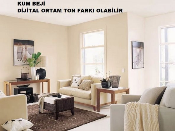 LOTUS PLASTİK İÇ CEPHE DUVAR BOYASI 20 KG KUM BEJİ - 1