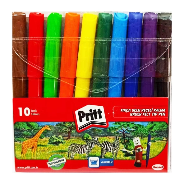 Pritt Fırça Uçlu Keçeli Kalem 10 Renk
