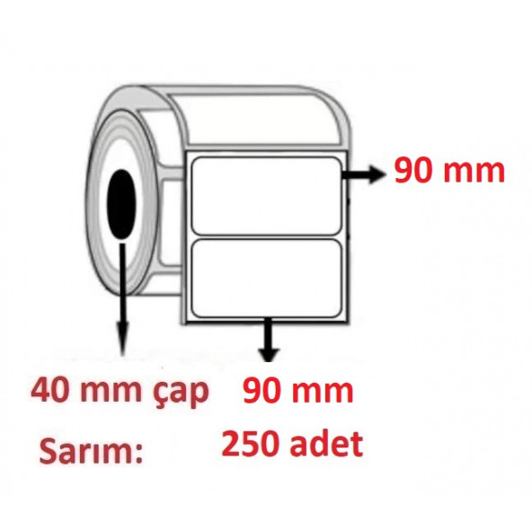 90x90 ECO TERMAL ETİKET ( 250 lü )