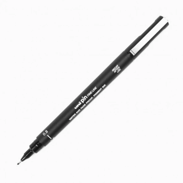 Uni Pin 0.8 Fine Line Akrilik Uçlu Kalem Siyah