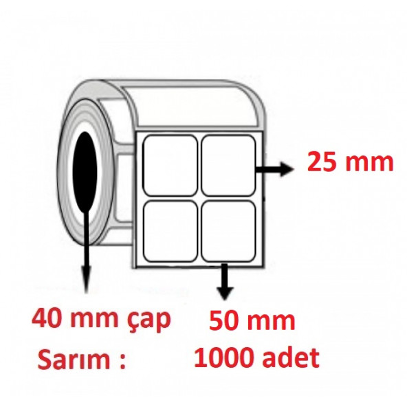 50x25 2li ECO TERMAL ETİKET (1000 li)