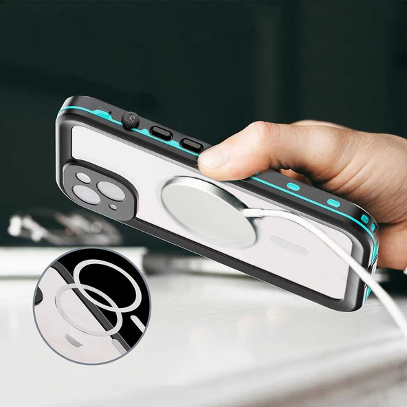 Apple iPhone 14 Kılıf 1-1 Su Geçirmez - 5