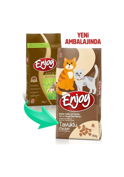 Enjoy Cat Food Tavuklu Yetişkin Kedi Maması 15 Kg
