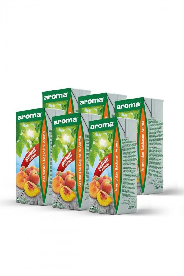 AROMA Meyve Suyu 1/5 Şeftali 200 Ml 27 Adet