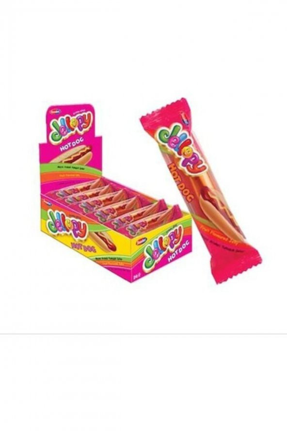 Jellopy Hot Dog Yumuşak Şeker 20 gr Jelibon 24lü