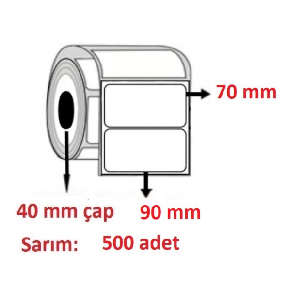 90x70 ECO TERMAL ETİKET ( 500 lü )