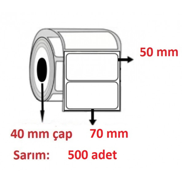 50 x 70 ECO TERMAL ETİKET ( 500 lü )