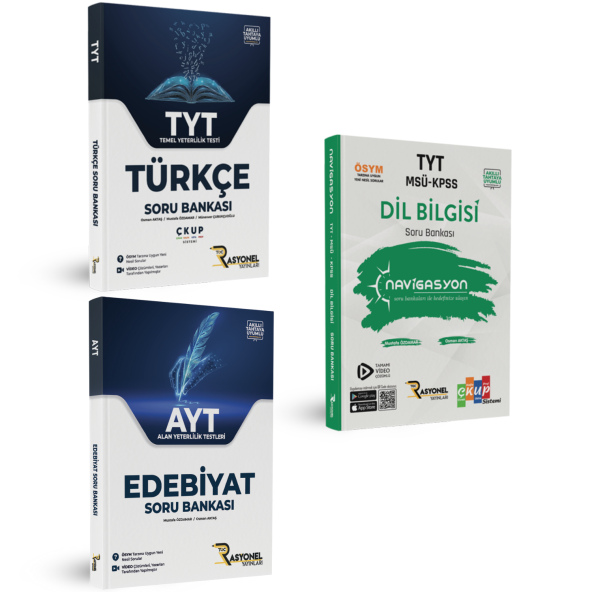 Rasyonel Yayınları TYT Türkçe Soru Bankası Dil Bilgisi Soru Bankası ve AYT Edebiyat Soru BankasI