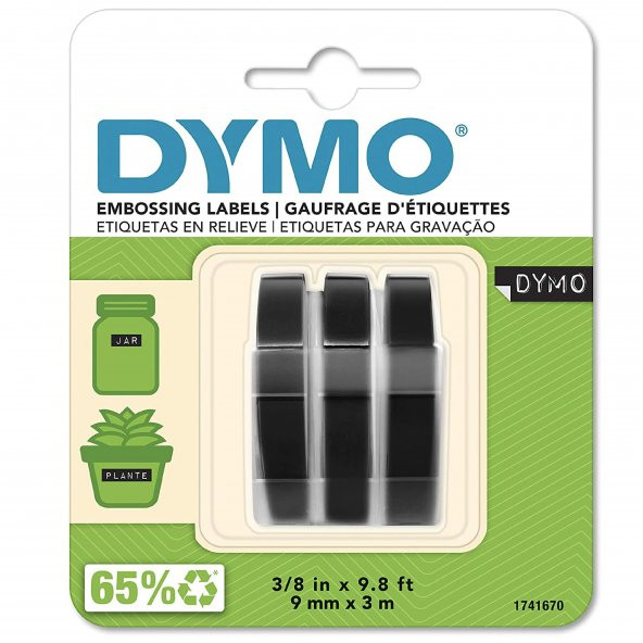Dymo Junior / Omega Siyah 3Lü Yedek Şerit - 2
