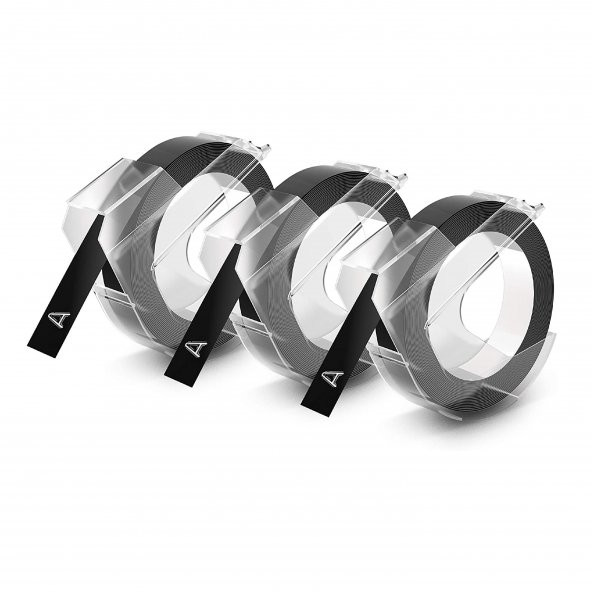 Dymo Junior / Omega Siyah 3Lü Yedek Şerit - 4