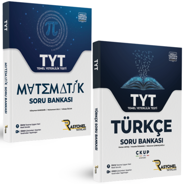 Rasyonel Yayınları TYT Türkçe Soru Bankası TYT Matematik Soru Bankası 2li Seti