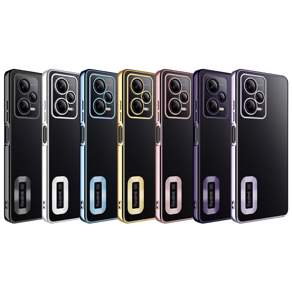 Xiaomi Redmi Note 12 5G Kılıf Kamera Korumalı Logo Gösteren Zore Omega Kılıf - 9