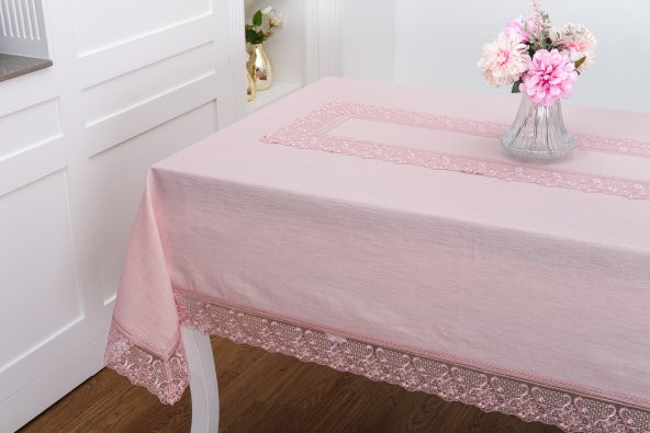Finezza Gilda Lüx Dantelli Simli Kumaş Pudra Masa Örtüsü  160x220 cm -1467 - 2