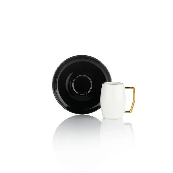 Schafer Flott 6 lı Kahve Fincan Takımı 12 Parça-Siyah