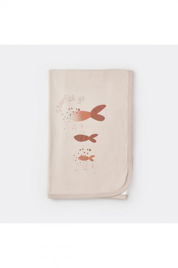 Biorganic Magic Starfish Battaniye 85x90 Cm 64642 Karamel