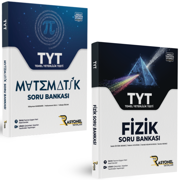 Rasyonel Yayınları TYT Matematik Soru Bankası ve TYT Fizik Soru Bankası Seti 2li Set