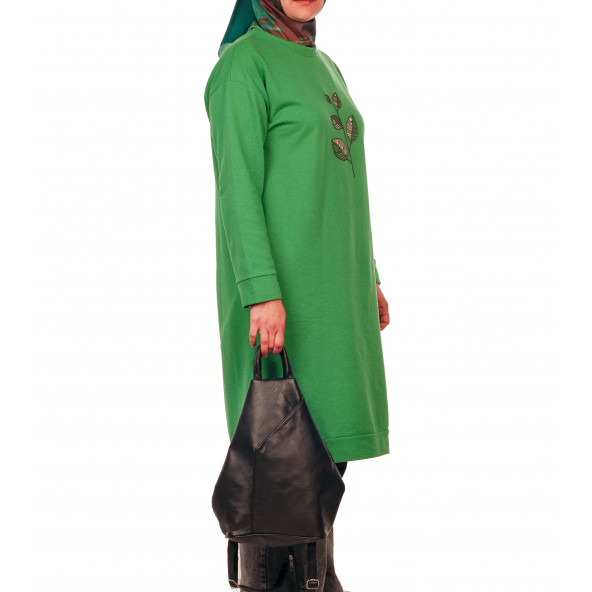 Mebes Hakiki Deri Kadın Omuz Çantası Vazo Model Siyah Renk - 3