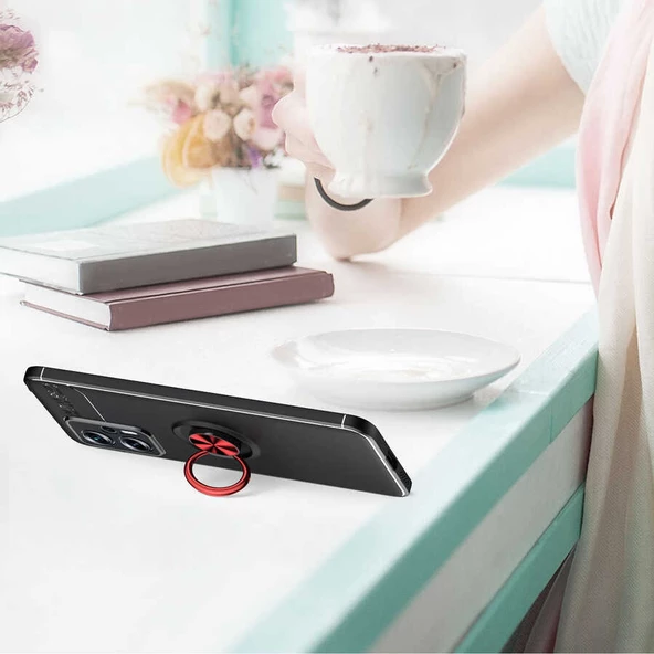 Xiaomi Redmi Note 12 5G Kılıf Zore Ravel Yüzüklü Silikon Kılıf - Resim 12