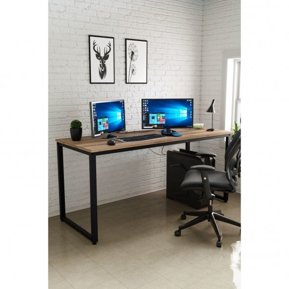 Çalışma Masası, Bilgisayar Masası, Ofis Masası (60x160 Cm, Sakremento)
