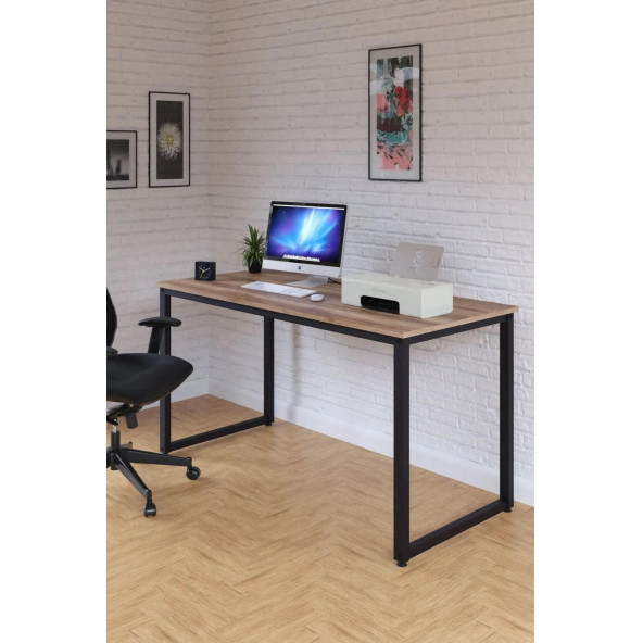 Ceramical Çalışma Masası, Bilgisayar Masası, Ofis Masası (60x140 Cm, Sakremento)