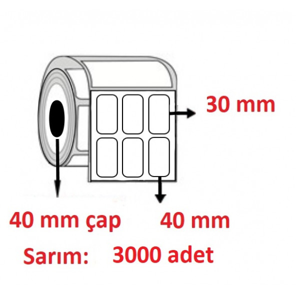 30X40 KUŞE ETİKET 3LÜ ( 3000 li )