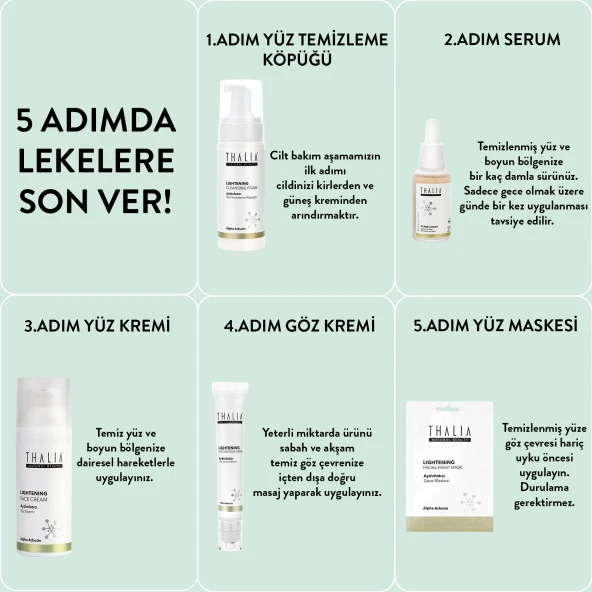 Thalia  Leke Gidermeye Yardımcı Cilt Tonu Eşitleyici Cilt Bakım Serumu %2 ALPHA ARBUTIN 30 ml - 6