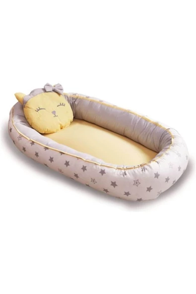 Bibaby 69097 Anne & Baba Yanı Yatağı Cute Cat Desen Lüx Baby Nest Yatak - 3