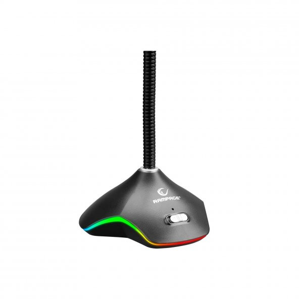 Rampage RMX-M7 Python USB RGB Ledli Siyah Masaüstü Oyuncu Led Mikrofon - 3
