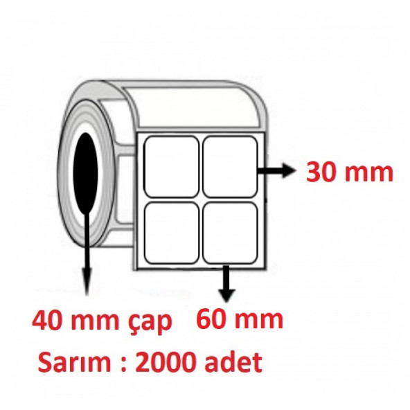 30X60 KUŞE ETİKET 2 li (2000 li )