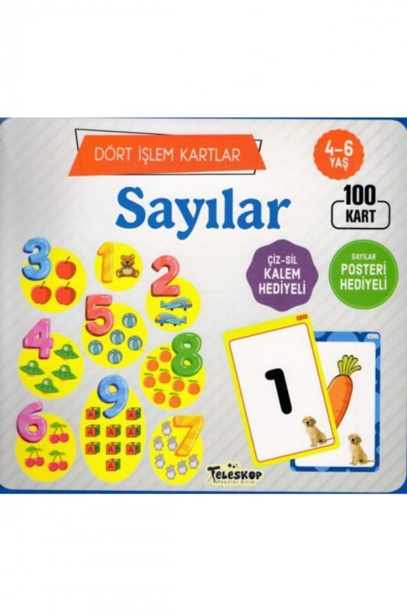 Sayılar 4 6 Yaş Dört Işlem Kartlar