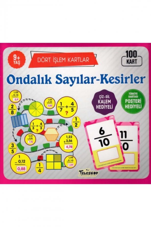 Ondalık Sayılar Kesirler 9 Yaş Dört Işlem Kartlar