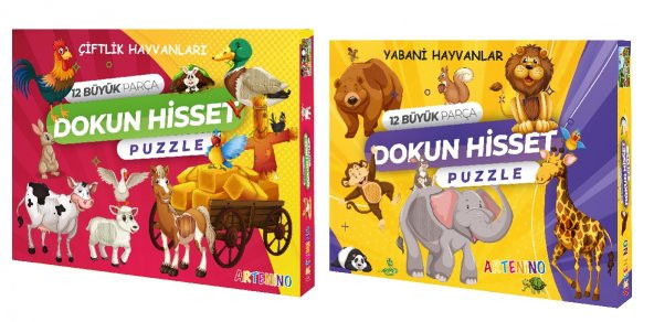 Dokun Hisset Puzzle Seti - Çiftlik ve Yabani Hayvanlar