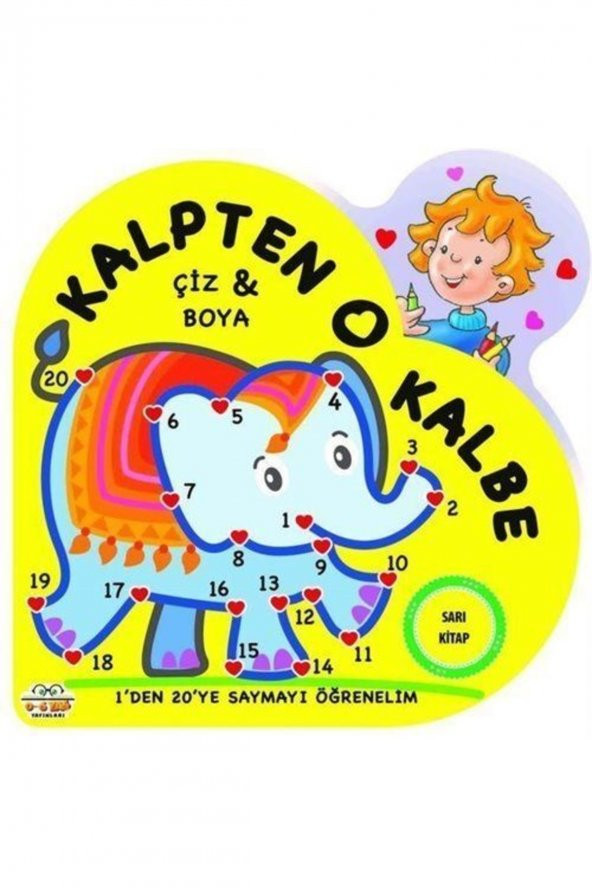 Kalpten Kalbe Çiz Boya - Sarı Kitap