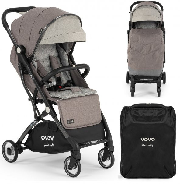 Pierre Cardin Vovo Gri Kabin Tipi Bebek Arabası - 1