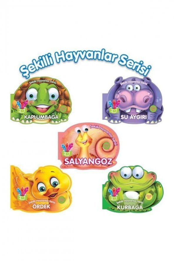 Şekilli Su Hayvanları Serisi Seti - 5 Kitap Takım Kolektif