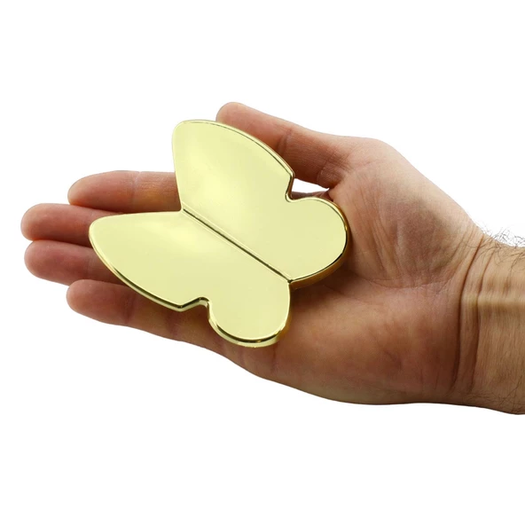 Kelebek Çocuk Bebek Genç Odası Çekmece Dolap Kapak Kulpu Kulbu Plastik Gold Altın Kulp 32 Mm - 4
