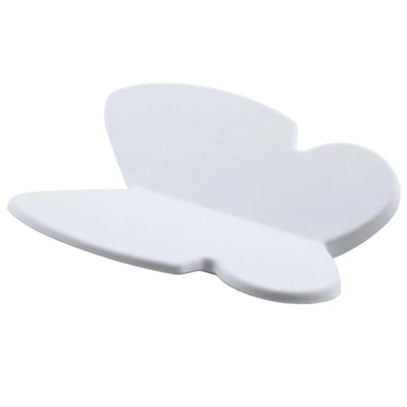 Kelebek Çocuk Bebek Genç Odası Çekmece Dolap Kapak Kulpu Kulbu Plastik Mat Beyaz Kulp 32 Mm - Resim 2