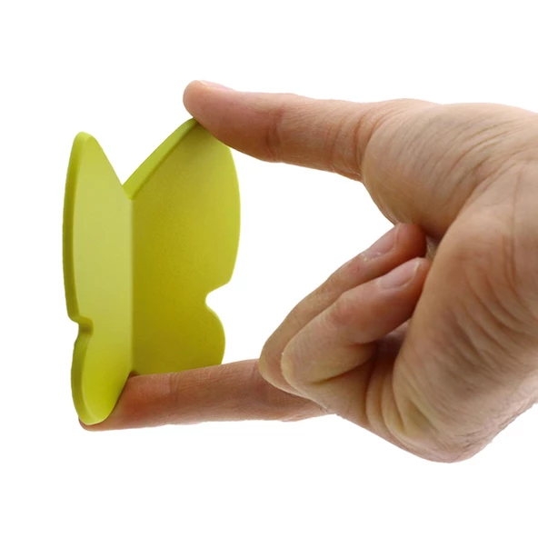 Kelebek Çocuk Bebek Genç Odası Çekmece Dolap Kapak Kulpu Kulbu Plastik Mat Yeşil Kulp 32 Mm - 5