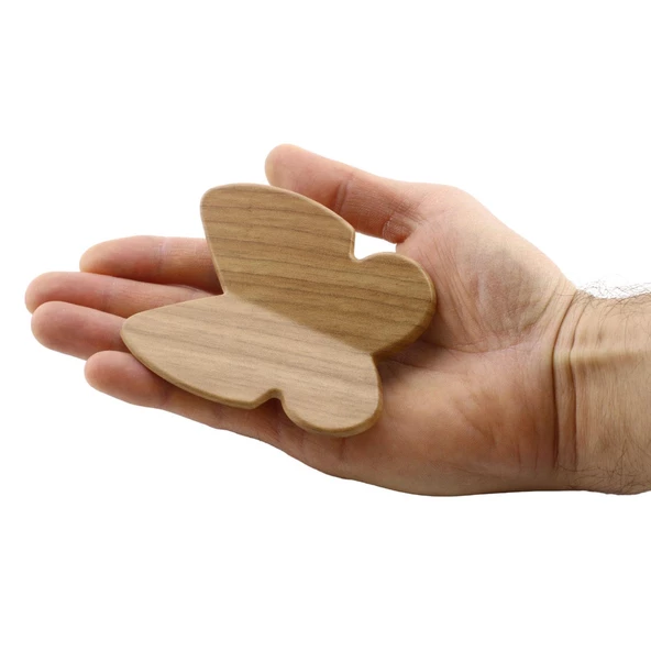 Kelebek Çocuk Bebek Genç Odası Çekmece Dolap Kapak Kulpu Kulbu Plastik Açık Ceviz Kulp 32 Mm - Resim 4