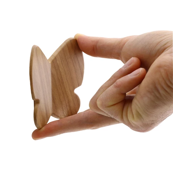 Kelebek Çocuk Bebek Genç Odası Çekmece Dolap Kapak Kulpu Kulbu Plastik Açık Ceviz Kulp 32 Mm - Resim 5