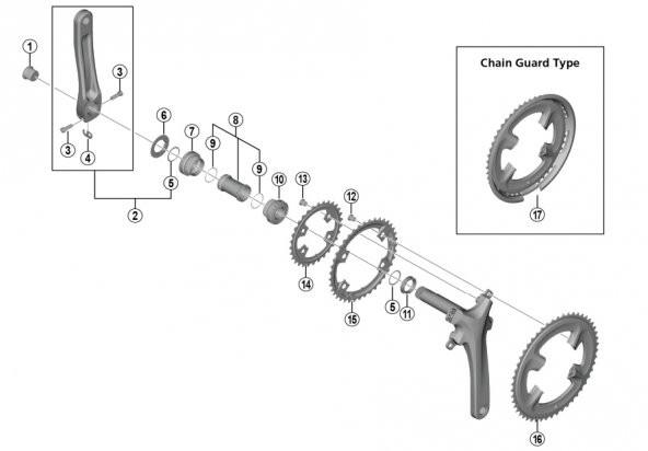 Shimano Deore FC-M617 Aynakol Civatası Y1GS00030 - 6
