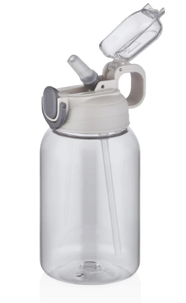 Vagonlife 600 ml Gri Tombul Çocuk Yetişkin Okul ve Günlük Su Matarası - 2