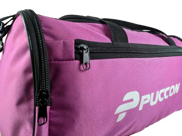 Puccon Kadın Lila Tatil Seyahat Spor Çantası - El ve Omuz Askılı Çanta - 4
