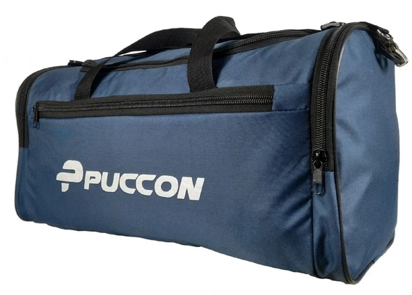Puccon Erkek Lacivert Tatil Seyahat Spor Çantası - El ve Omuz Askılı Çanta - 4