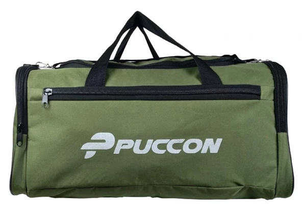 Puccon Kadın Erkek Yeşil Tatil Seyahat Spor Çantası - El ve Omuz Askılı Çanta - 2